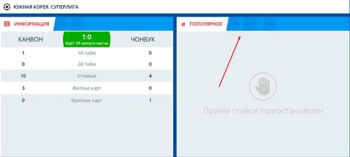 Статистика матчей